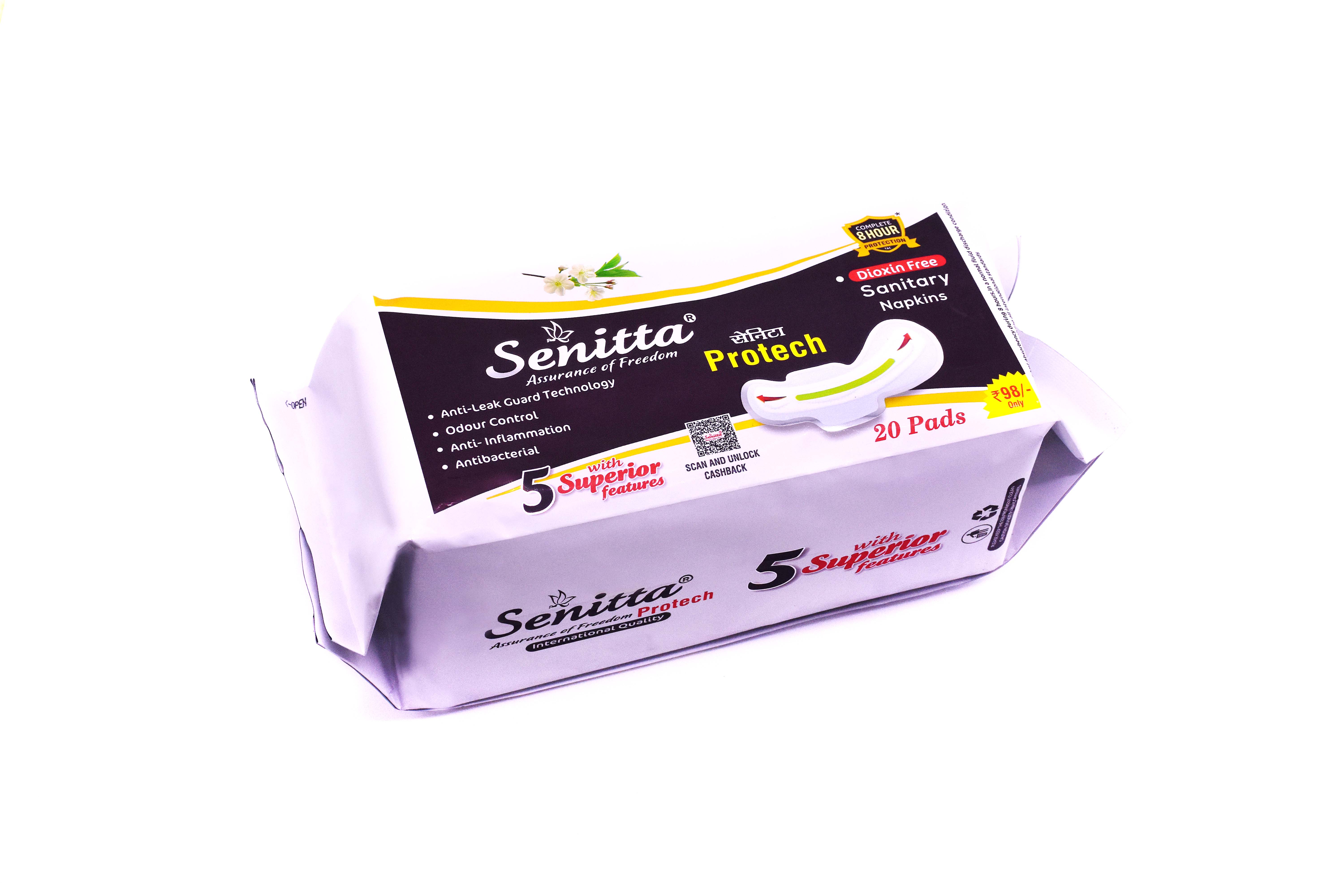 Sanitary Napkins (Pack of 20 - 240 mm Senitta Protech )